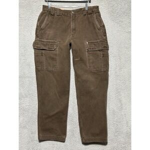 Duluth Trading Co Pants Brown Carpenter Cargo Pocket Size 38x32 Workwear Canvas